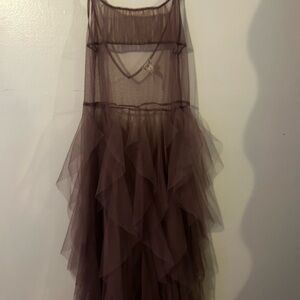 Intimately Free People Purple Layered Women's Sheer Dress